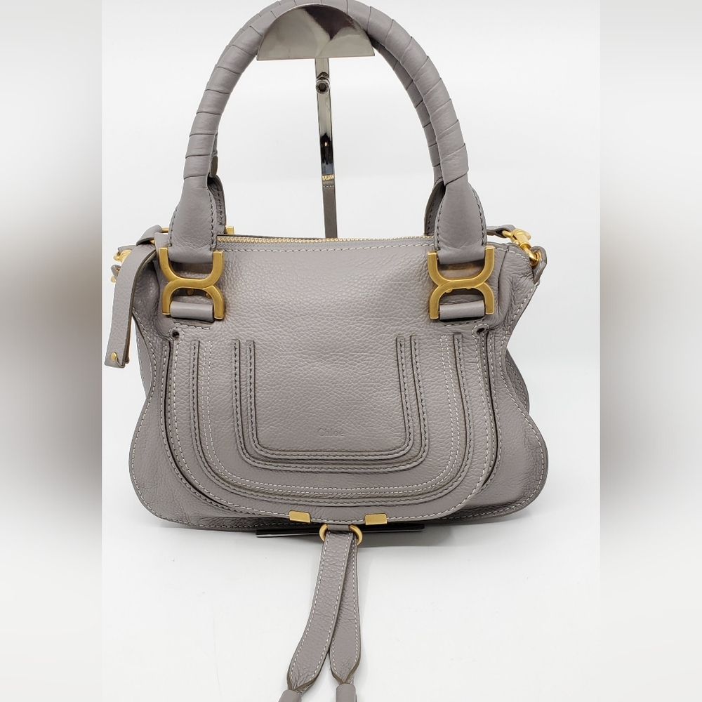 Chloe Marcie Crossbody Bag Taupe Small